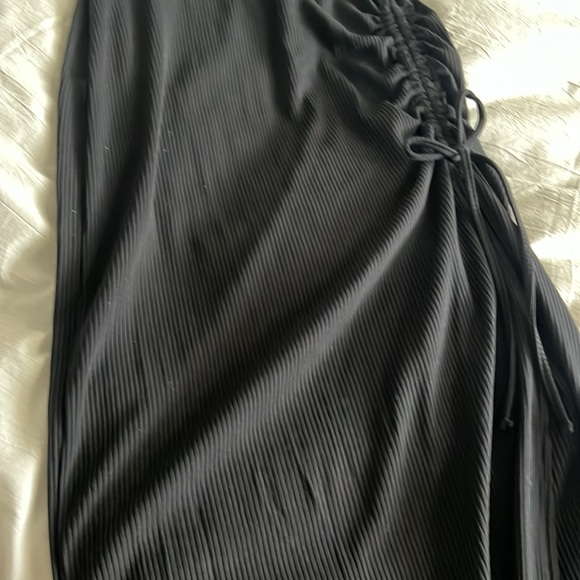 L*Space Sandpiper Ribbed Black Maxi Tank Dress Large NWOT - Picture 5 of 6